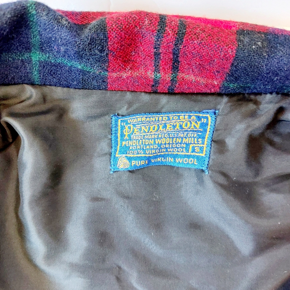Pendleton Wool Plaid Jacket Small Shacket Midcent… - image 3